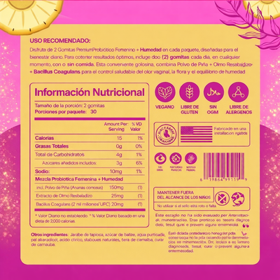 Gominolas Probióticas Cuidado Vaginal